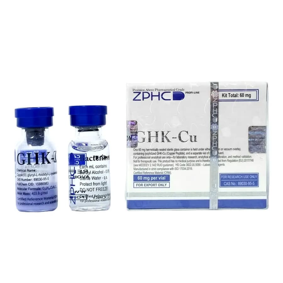 GHK-Cu 60mg Kit ZPHC (Liyofilize Peptit + Bakteriyostatik Su)