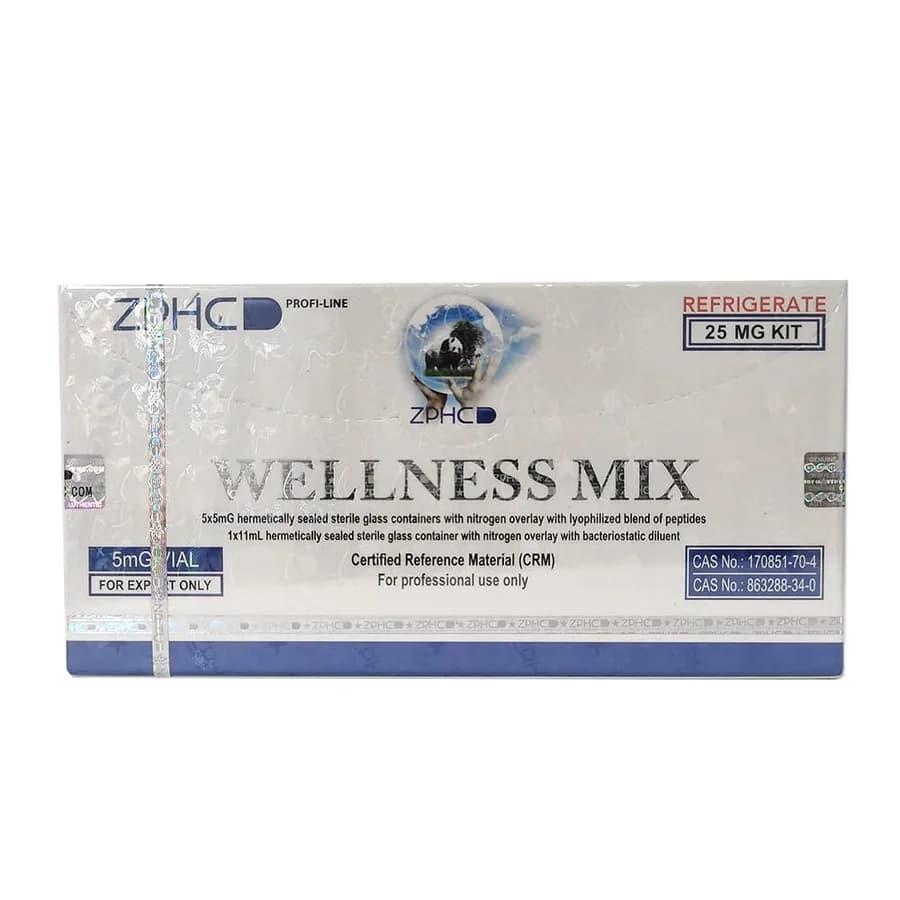 Wellness Mix ZPHC 25 mg (Ipamorelin 2.5 mg + CJC-1295 2.5 mg) 5 flakon × 5 mg