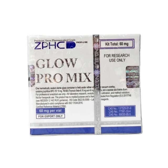Glow Pro Mix 70mg ZPHC - (BPC-157 + TB-500 + GHK-Cu) ürün kutusu