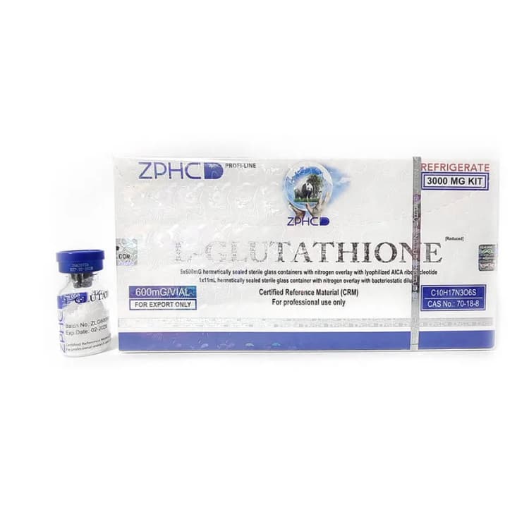 L-Glutathione ZPHC - 3000 mg Kit (5×600 mg Vials + Diluent)