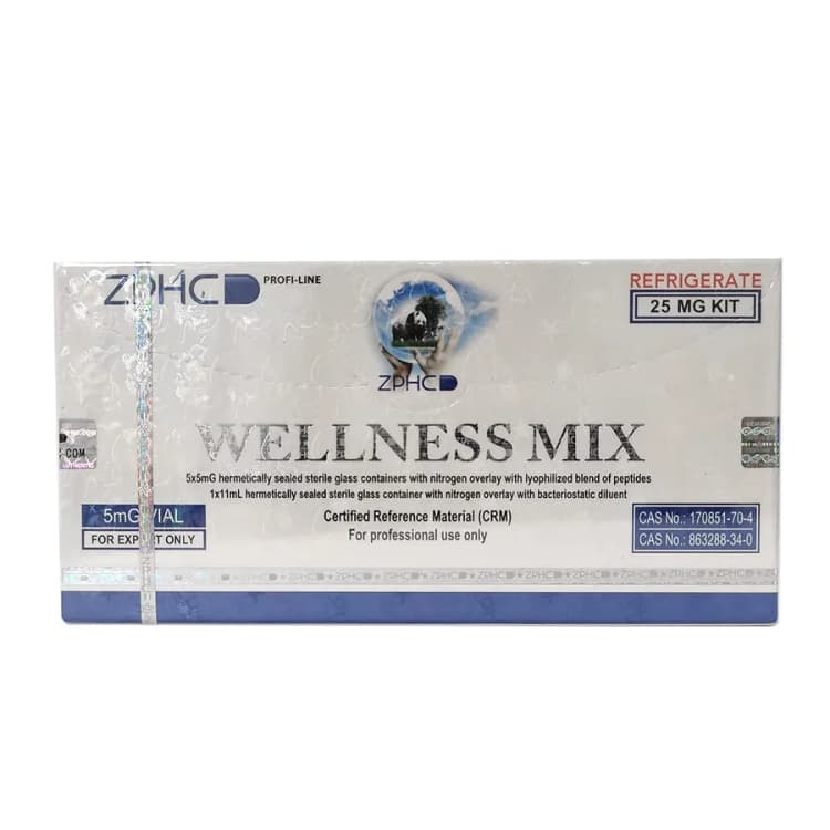 Wellness Mix ZPHC 25 mg (Ipamorelin 2.5 mg + CJC-1295 2.5 mg) 5 flakon × 5 mg